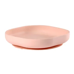 Assiette silicone ventouse Rose clair