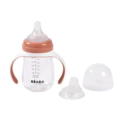 Biberon d'apprentissage 2 en 1 - 210ml Terracotta