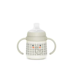 Biberon phosphorescent avec anses et bec silicone Night&Day +6m