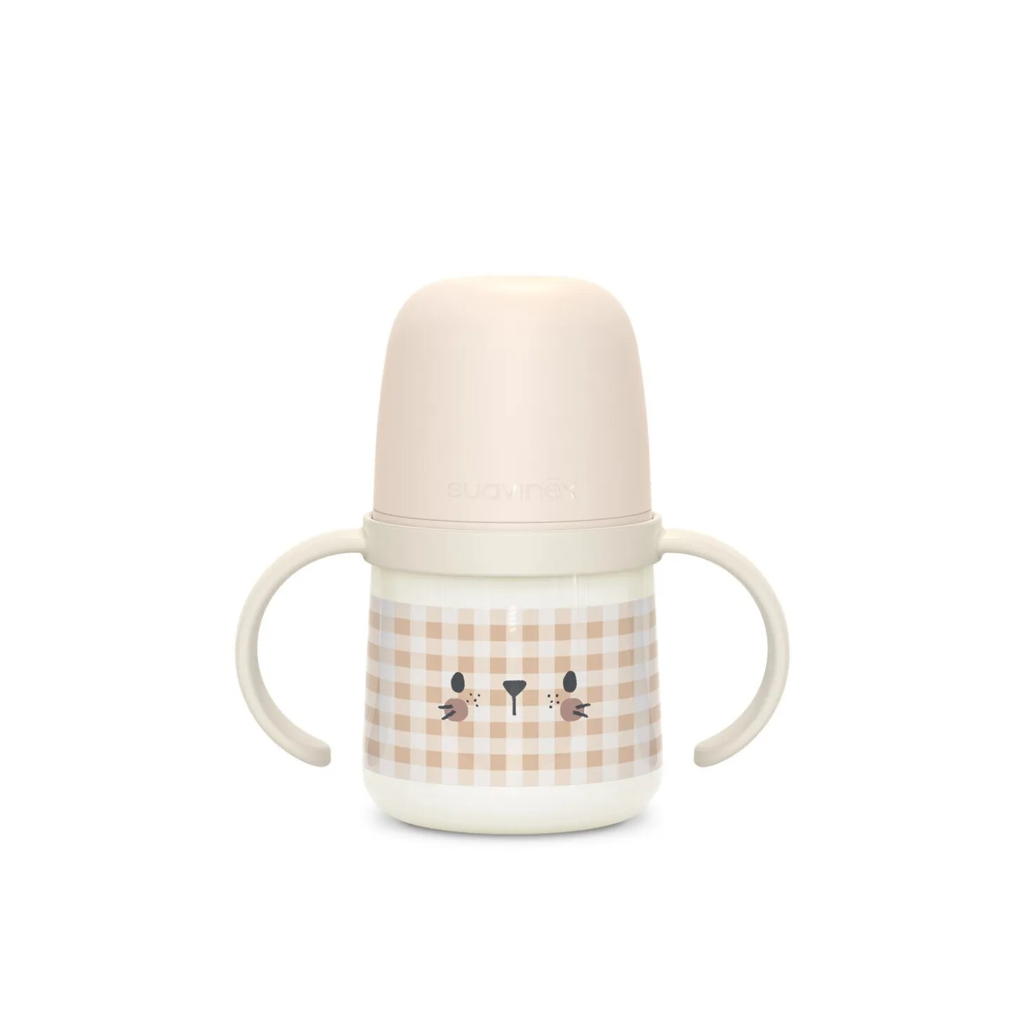 Biberon phosphorescent avec anses et bec silicone Night&Day +6m