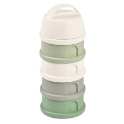 Boîte doseuse de lait 4 compartiments empilables Vert sauge