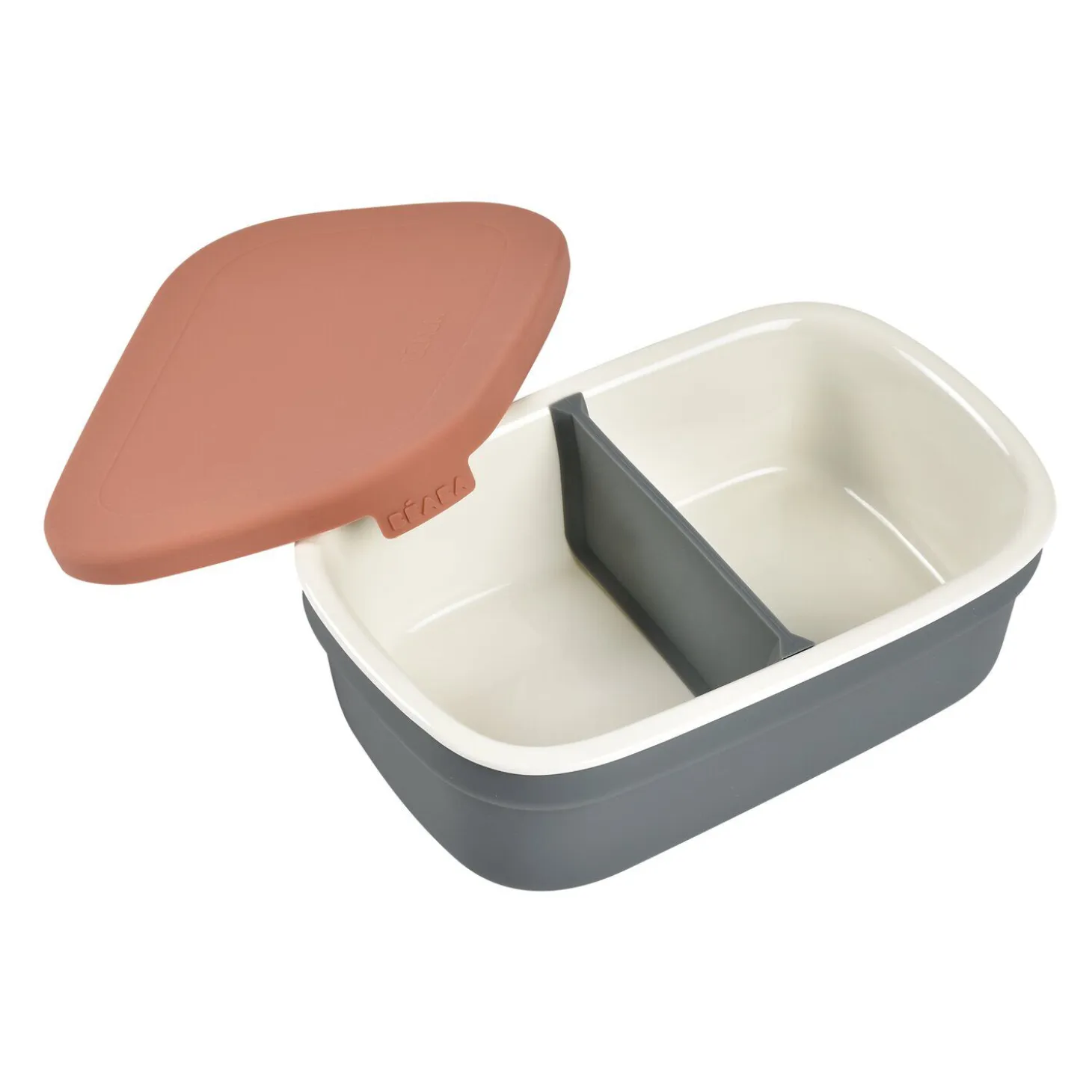 Boîte repas céramique Gris minéral/Terracotta