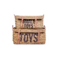 Coffre à jouets en rotin Anthracite 2pcs