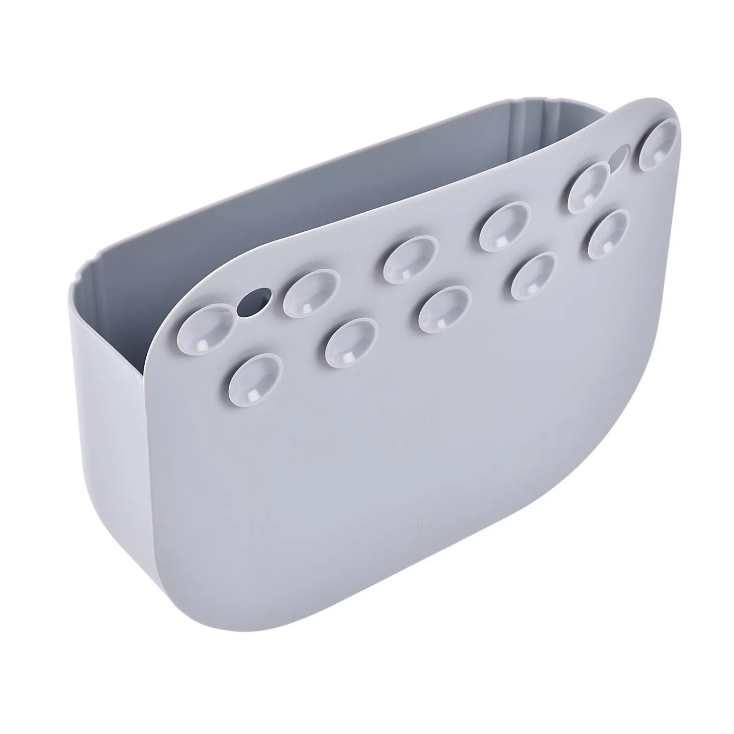 Coffret de bain : panier et jouets de bain silicone Galet / Menthe au lait / Multi couleurs