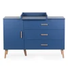 Commode 4 tiroirs Bleu gras