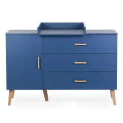 Commode 4 tiroirs Bleu gras