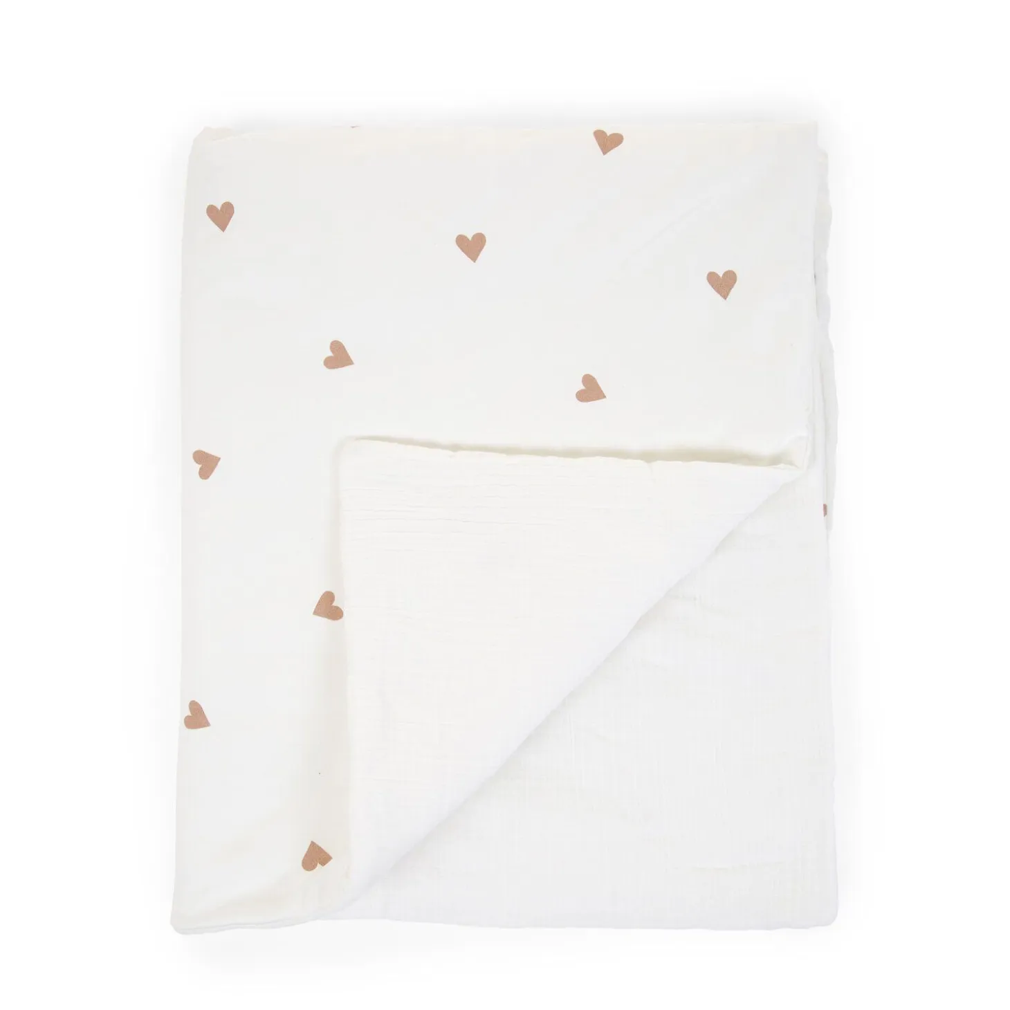 Couverture De Bébé - 80x100 Cm - Jersey + Mousseline - Heart