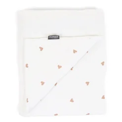 Couverture De Bébé - 80x100 Cm - Jersey + Mousseline - Heart