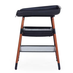 Evolux Table à Langer - Noyer / Noir