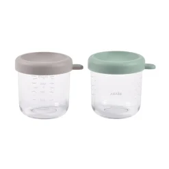 Lot 2 portions verre 250ml Vert sauge/Gazelle