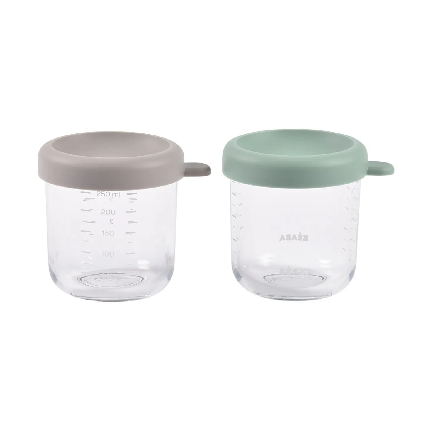 Lot 2 portions verre 250ml Vert sauge/Gazelle