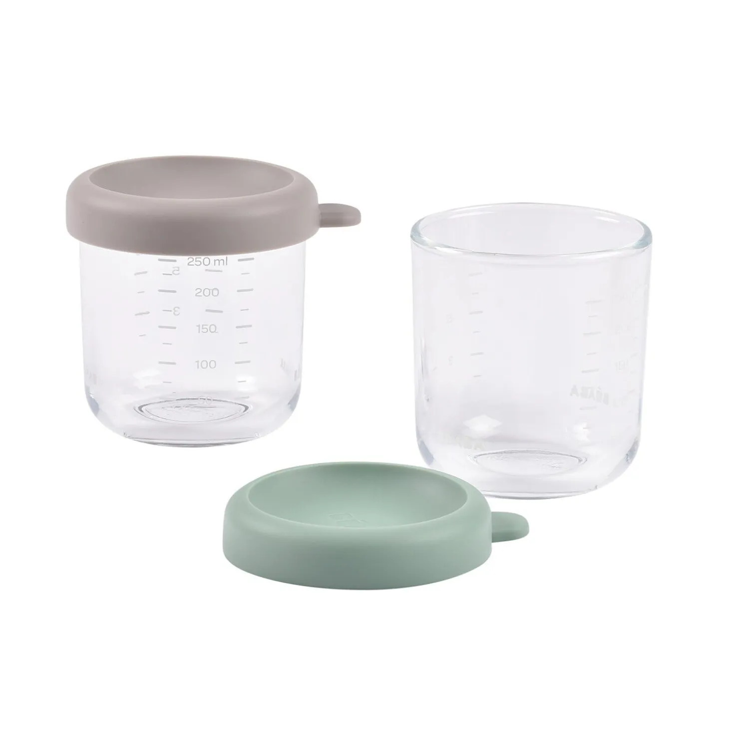 Lot 2 portions verre 250ml Vert sauge/Gazelle