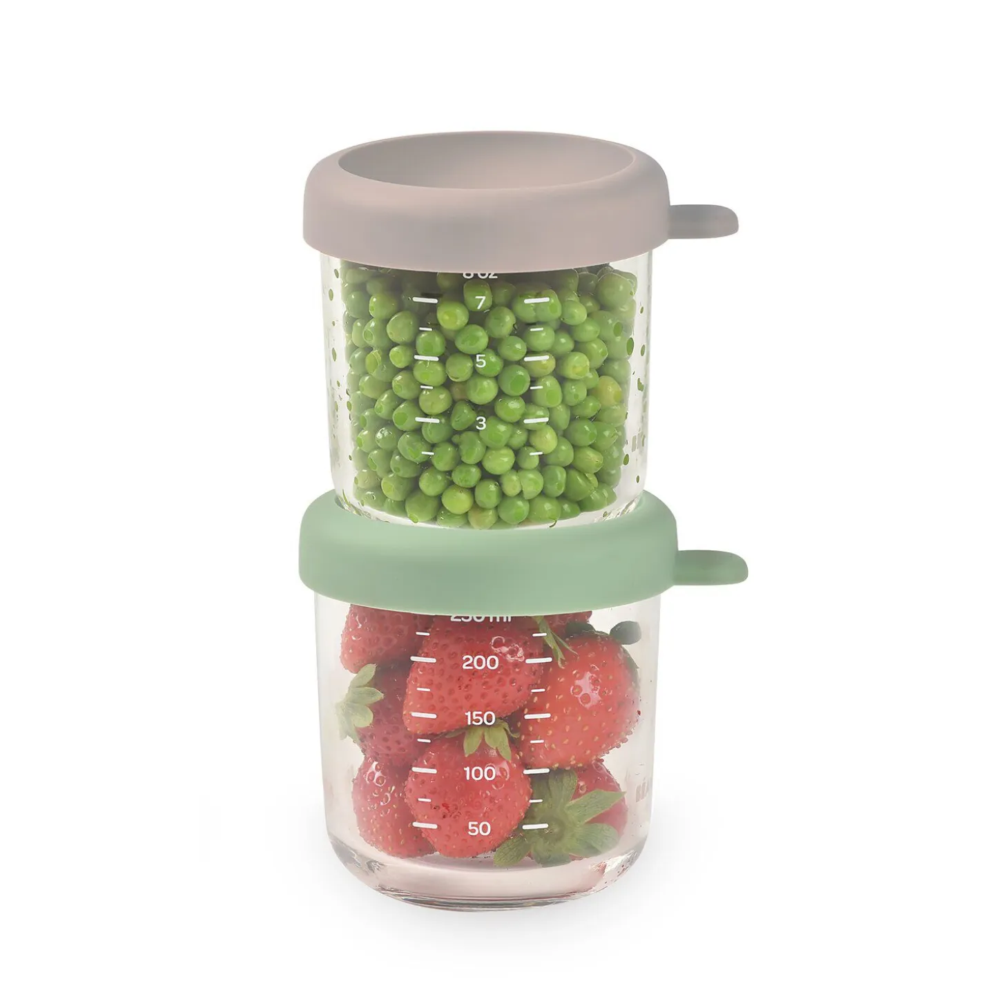 Lot 2 portions verre 250ml Vert sauge/Gazelle