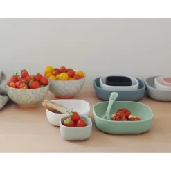 Lot de 3 bols silicone gigogne Vert sauge