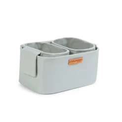 Lot de 3 paniers de rangement suspendus Polyester gris