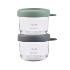 Lot de 2 portions verre 150 ml Mineral / Vert sauge