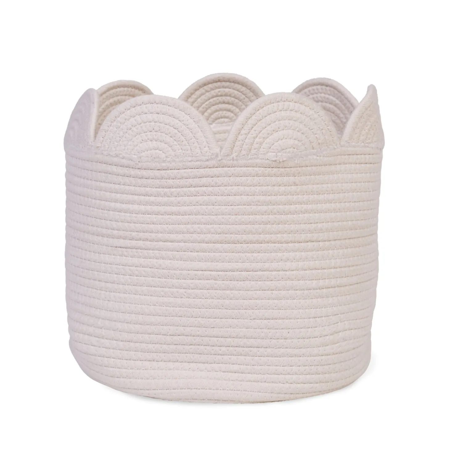 Panier fleur - 30x30x30cm - Corde De Coton - Ecru