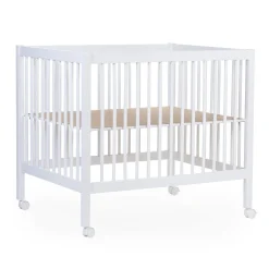 Parc 97 + Roues - 95x75 Cm - Bois - Blanc