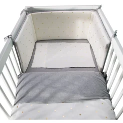 Protection Lit - 35x170 Cm - Jersey - Gold Dots