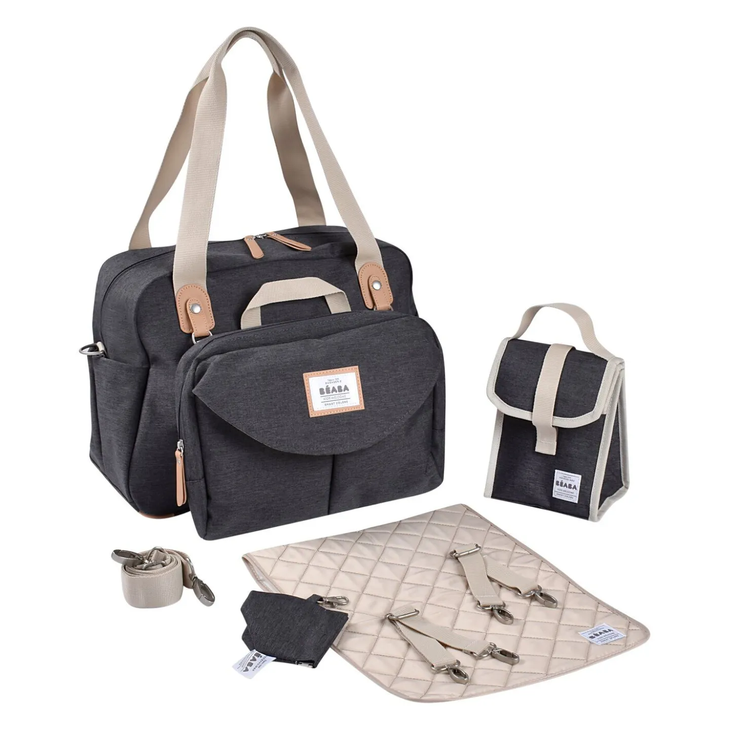 Sac à langer GENEVE Gris Chiné foncé