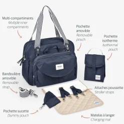 Sac à langer Genève Bleu marine