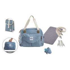 Sac à langer Genève Play print Bleu