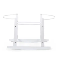 Support à bascule panier à moïse en bois blanc