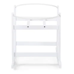 Support à bascule panier à moïse en bois blanc