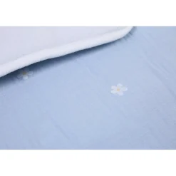 Tapis De Parc - 75x95 Cm - Mousseline Fleur - Bleue
