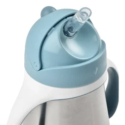 Tasse paille inox 250ml Bleu