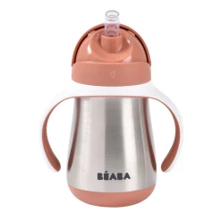 Tasse paille inox 250ml Terracotta