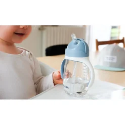 Tasse paille 300ml Bleu