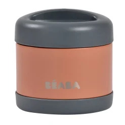 Thermo-portion inox 500ml Gris minéral/Terracotta